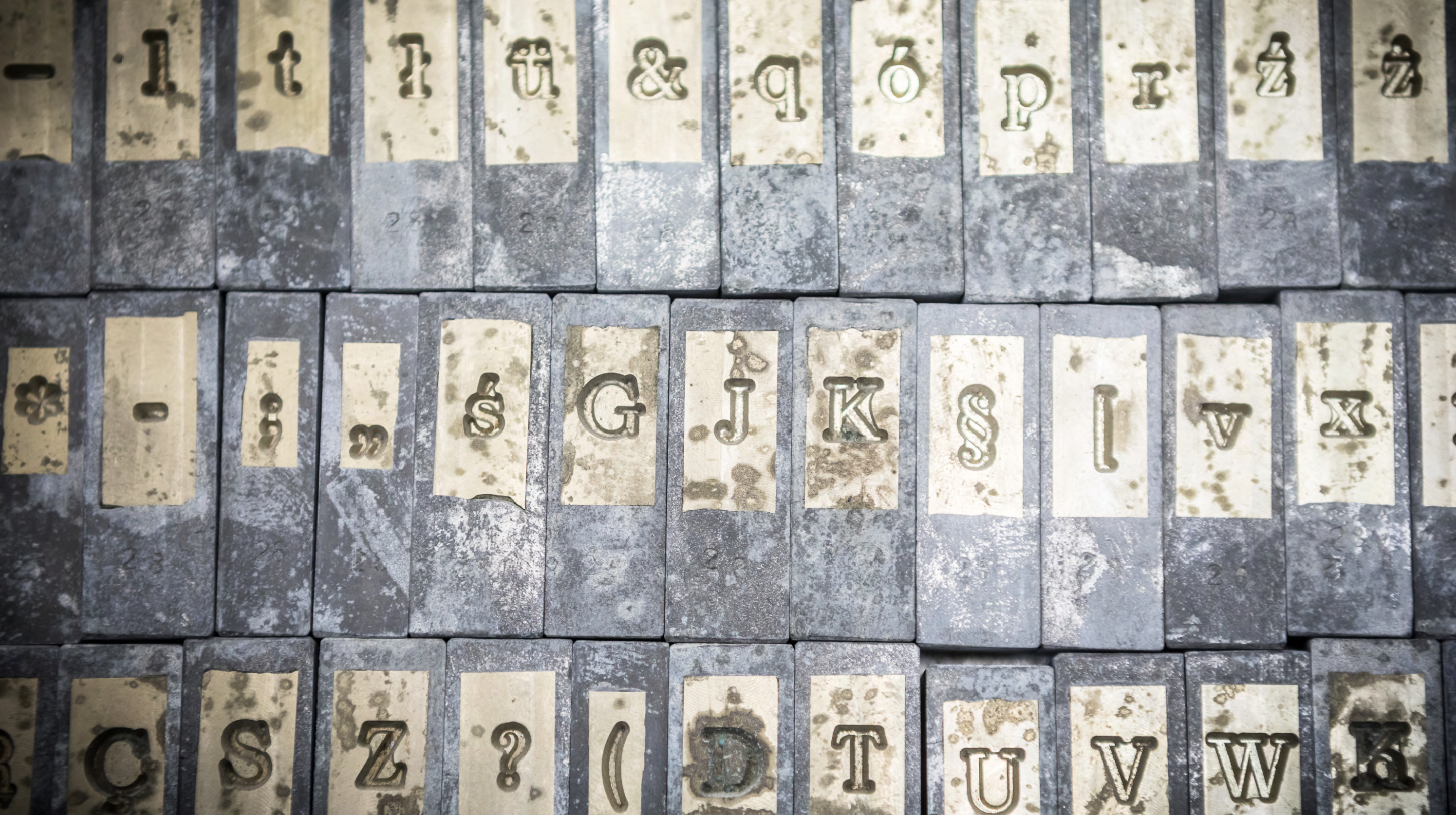 old molds with letters