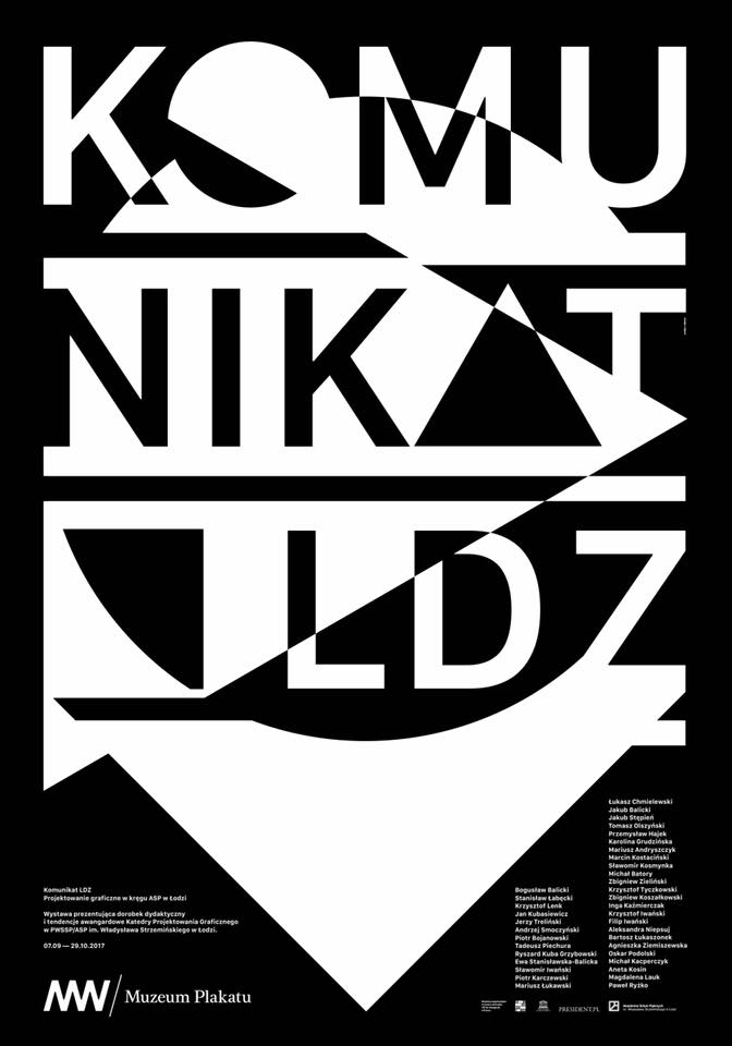 Plakat wystawy KOMUNIKAT LDZ