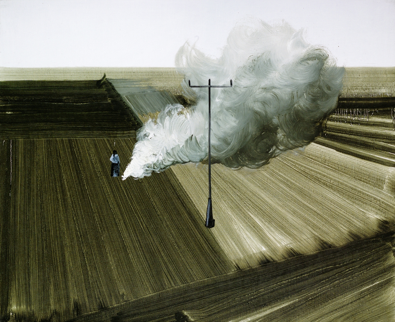 Wilhelm Sasnal, "KRAKÓW-WARSZAWA", 2006, olej na płótnie, wym. 55 x 70 cm