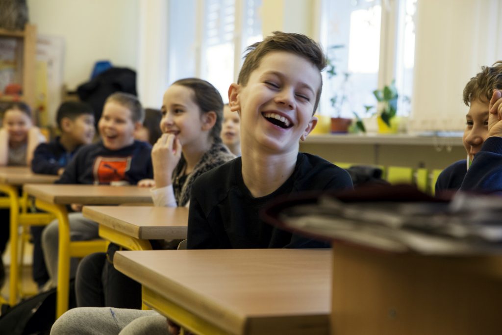 Uśmiech jest nieodłącznym elementem zajęć. Fot. Wiktoria Gałecka