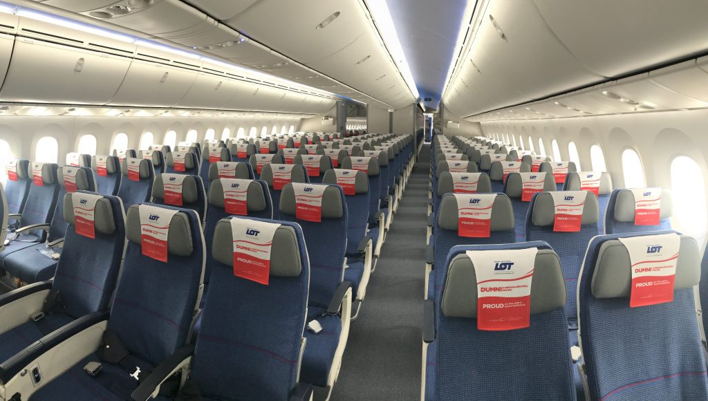 Wnętrze samolotu