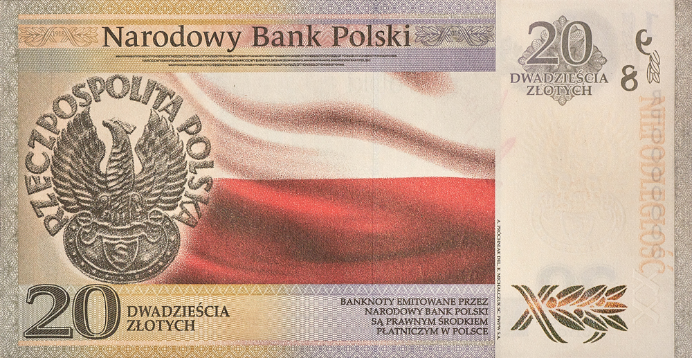 rewers banknotu okolicznościowego