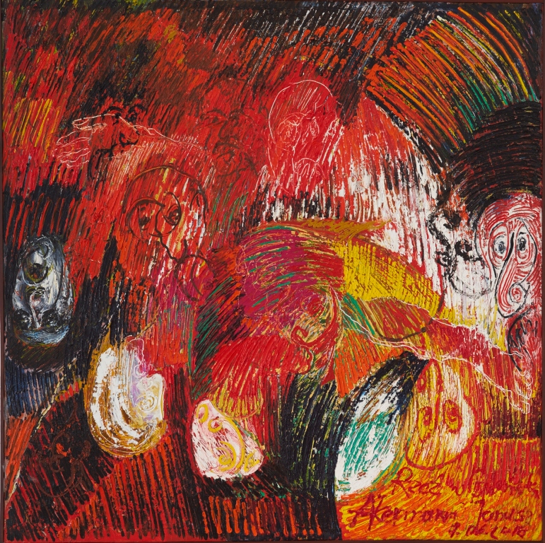 obraz olejny na płótnie, Janusz Akermann, Rzeź w Gdańsku, 2018,