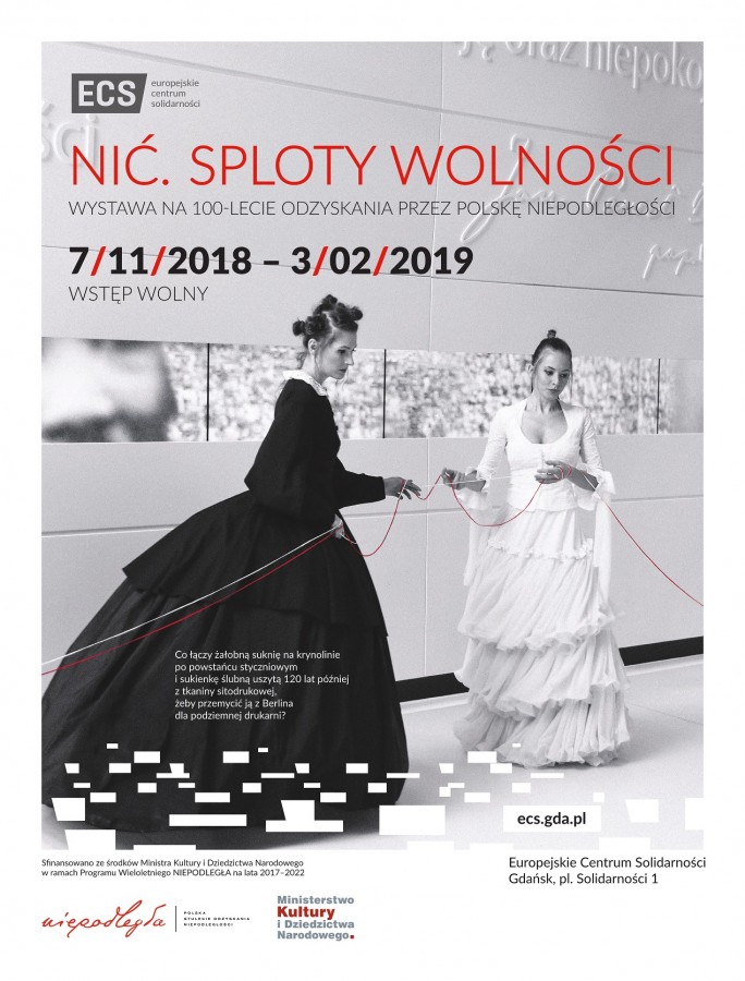 Plakat wystawy "Nić. Sploty wolności", 