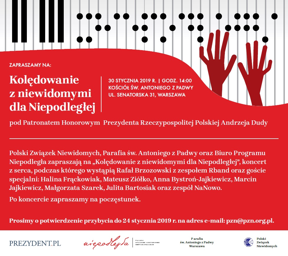 grafika z klawiaturą fortepianu i dłońmi, a pod nimi informacje dotyczące konkursu