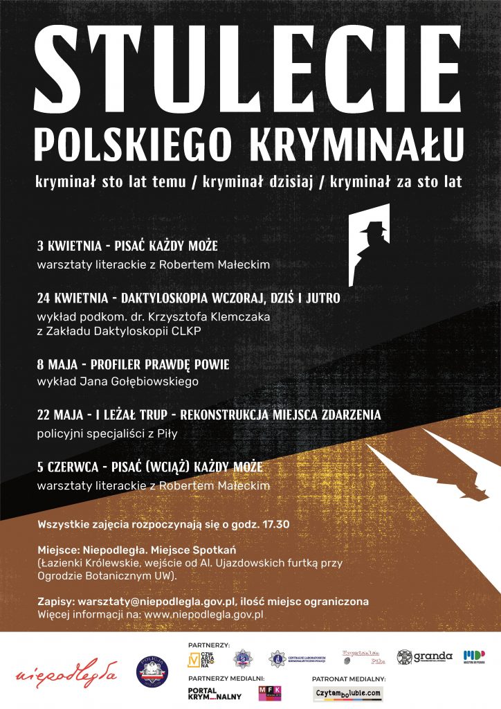 plakat z cieniem postaci rzucanym na podłogę