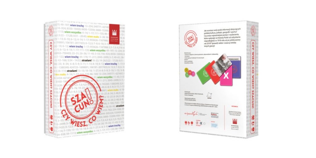 pudełko gry z dwóch stron