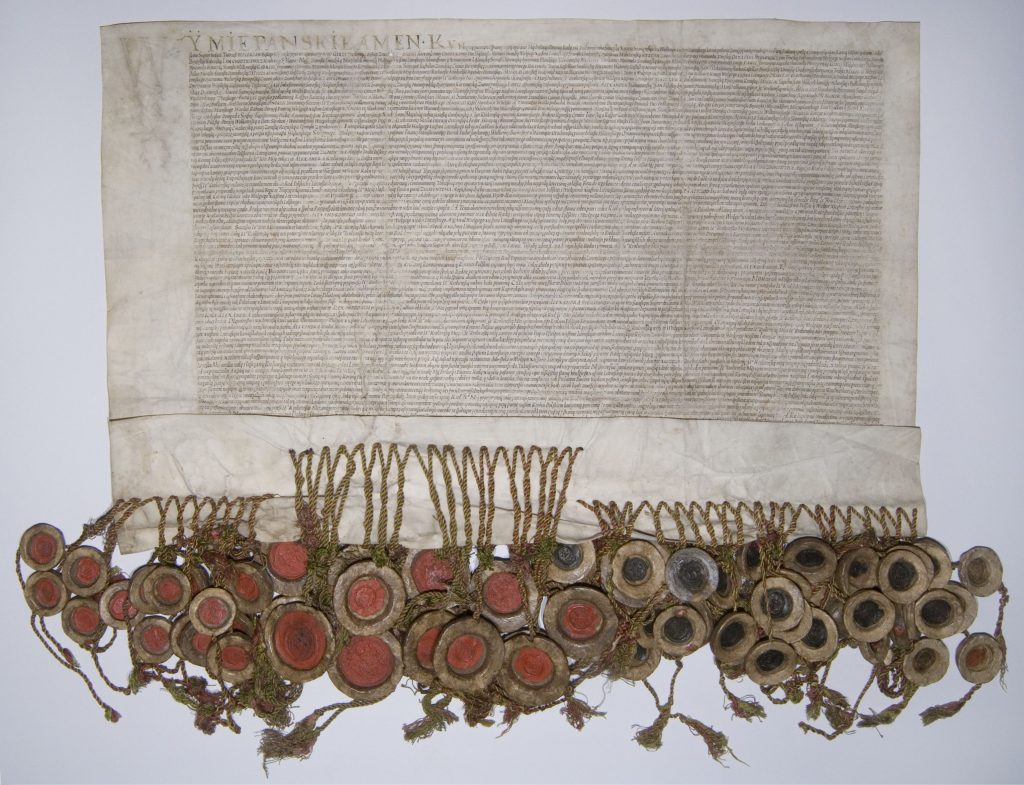 akt Unii Lubelskiej z pieczęciami