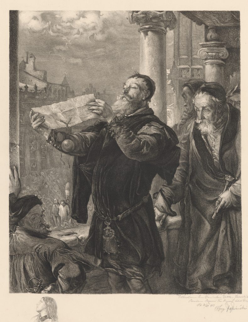 akwaforta na podstawie obrazu