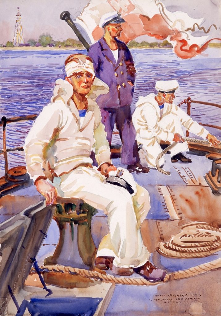 Obraz Henryk Uziembło, „Na pokładzie ORP Admirał Dickman”