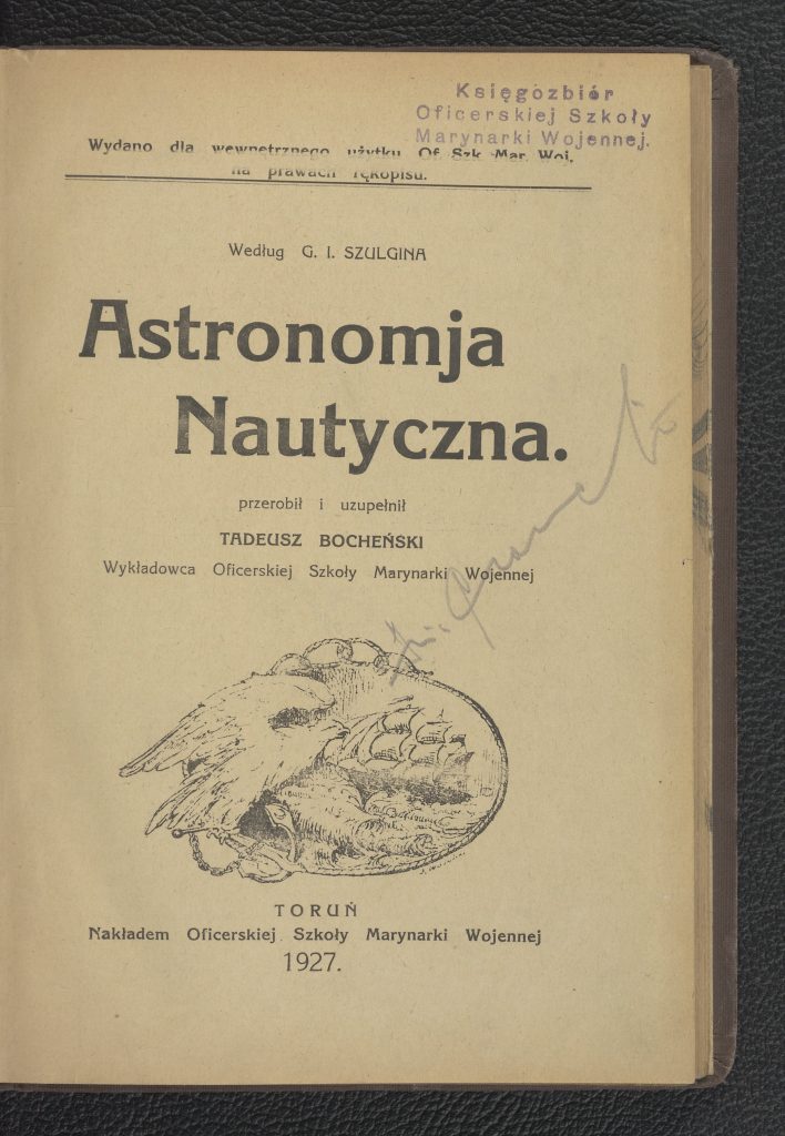 okładka książki z tytułem, autorem i grafiką z orłem i żaglowcem