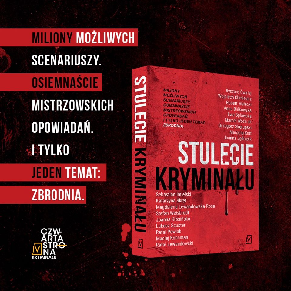 baner z okładką książki Stulecie Kryminału i tekstem reklamowym