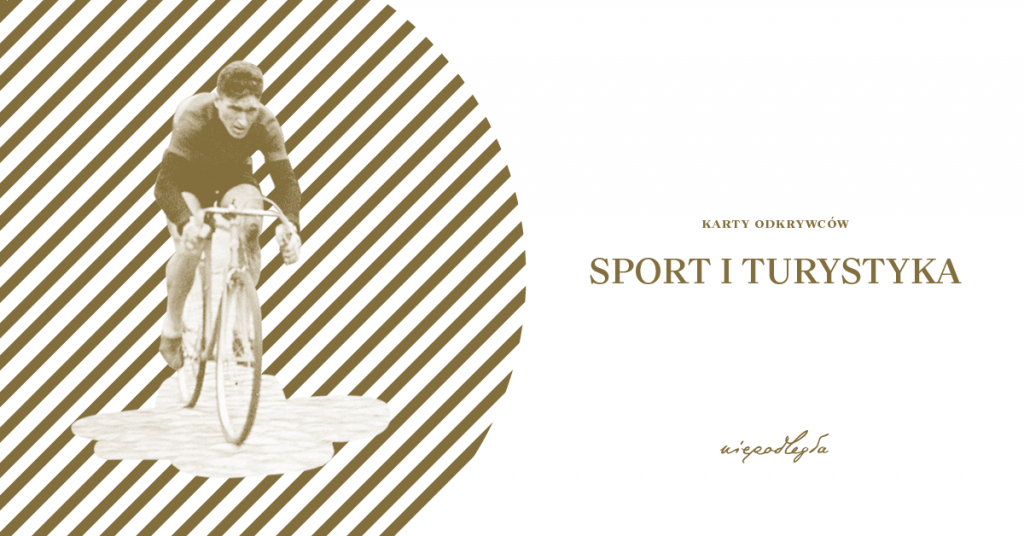 kafelek z meżczyzną na rowerze wpisanym w koło, obok tytuł pierwszego zeszytu i logo niepodległa