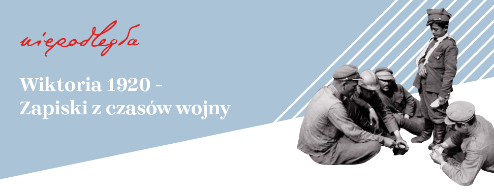 baner z historycznym zdjęciem, tytułem projektu i logo niepodległa