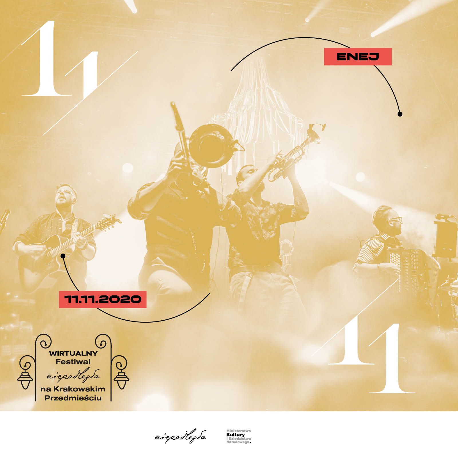 plakat z członkami zespołu Enej