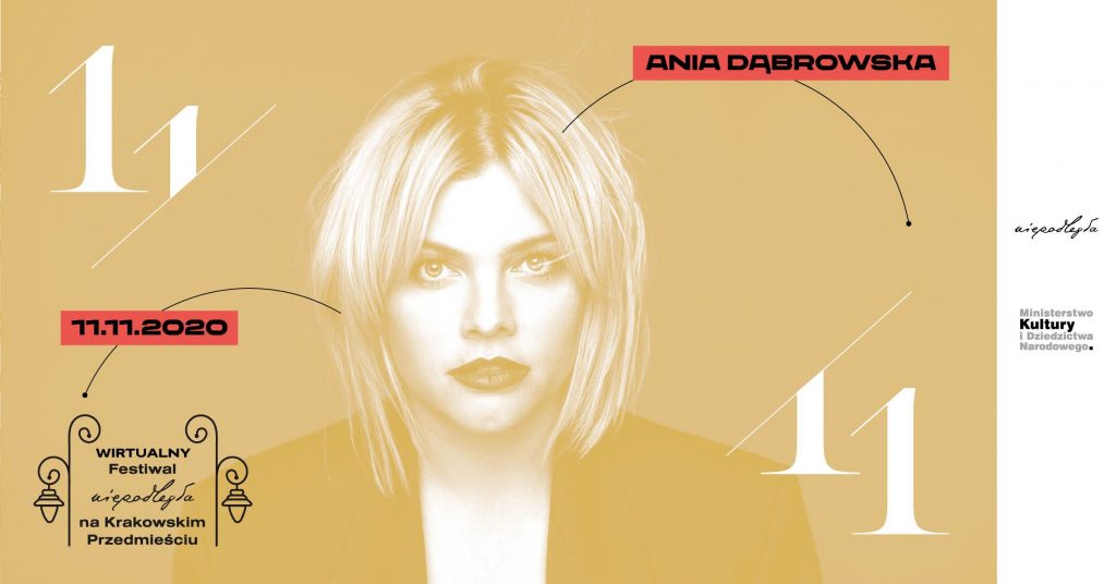 plakat z Anią Dąbrowską