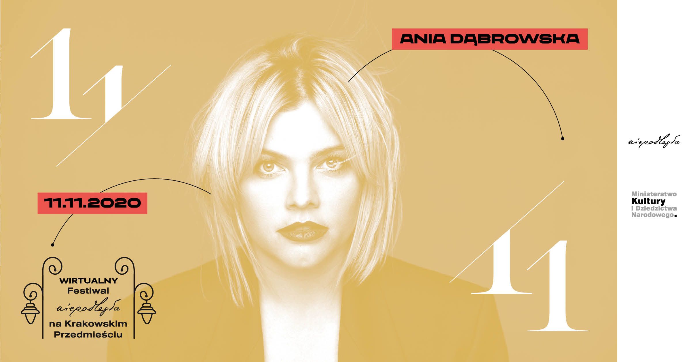plakat z Anią Dąbrowską