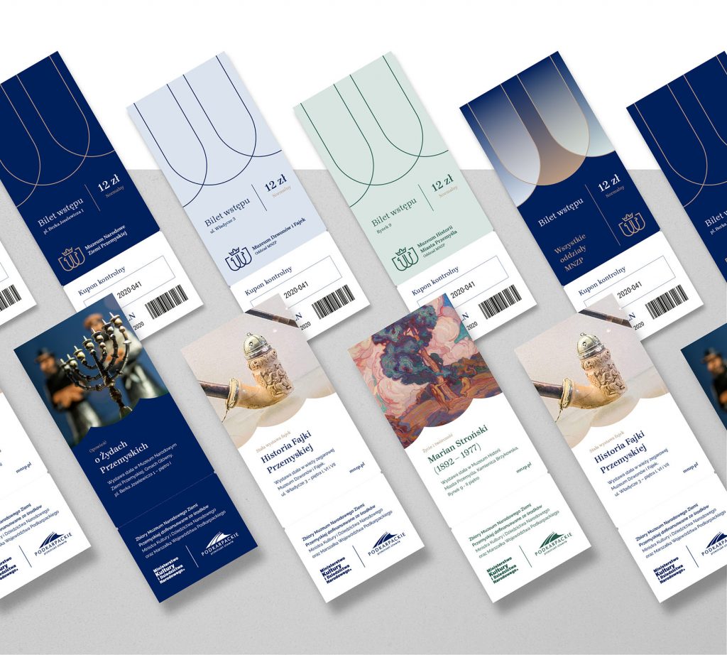 zakładki z grafikami i opisem wykonanym brygadą