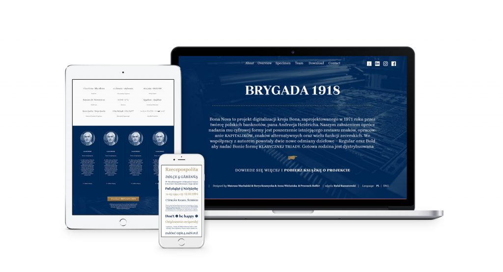 strona na ekranie smartfona, komputera i tableta