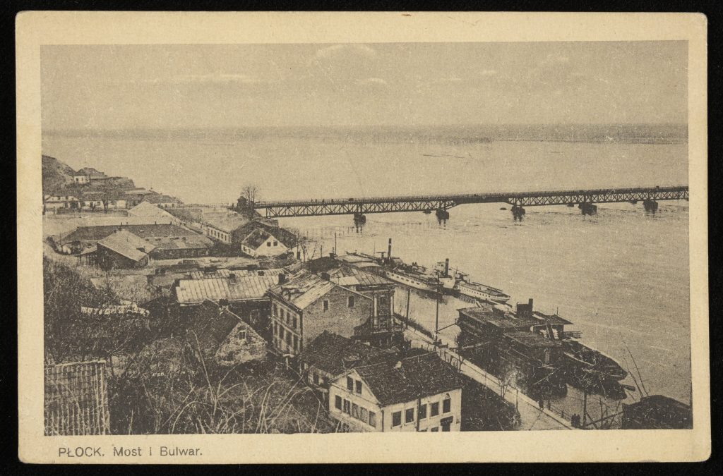 widok na miasto, Wisłę i most