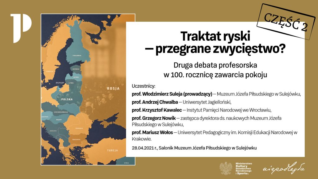 baner wydarzenia z rozpisanymi profesorami, którzy będą debatować