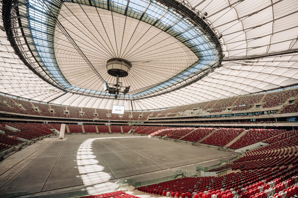 widok na wnętrze stadionu