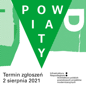 banerek projektu z elementów grawicznych i liter P O W I A T Y