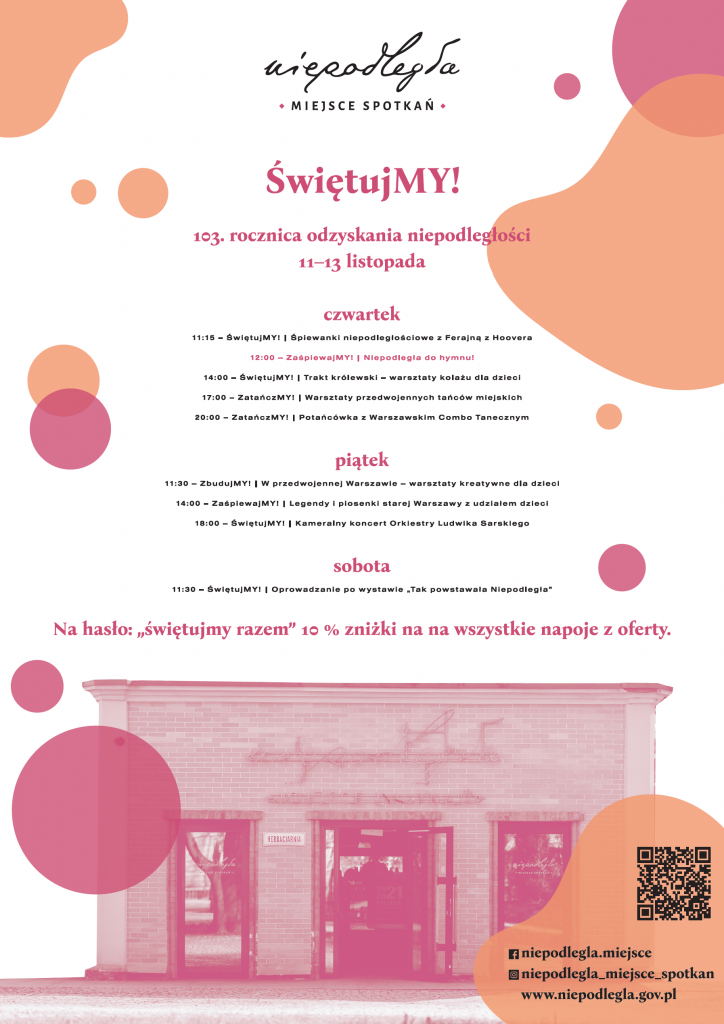 plakat z rozpisanymi wydarzeniami