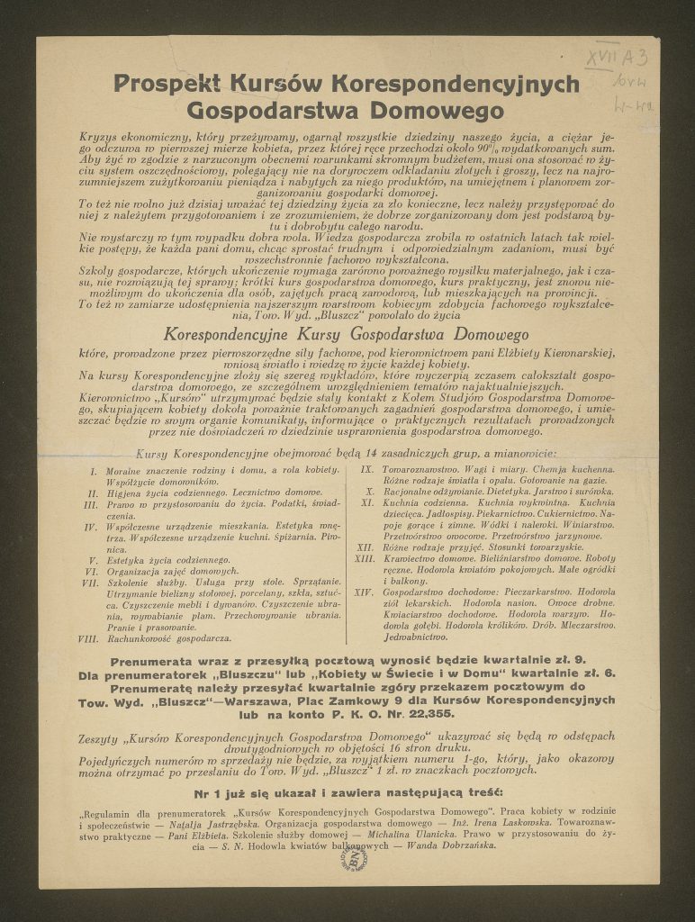 ulotka zapisana tekstem