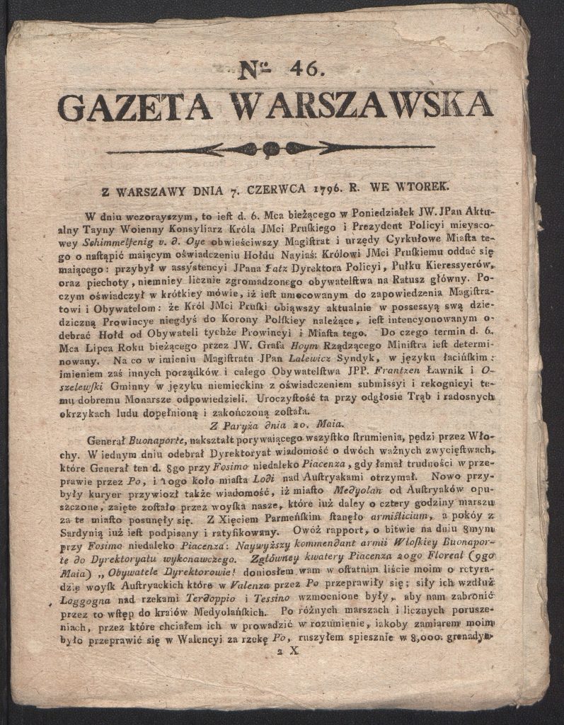strona tytułowa gazety