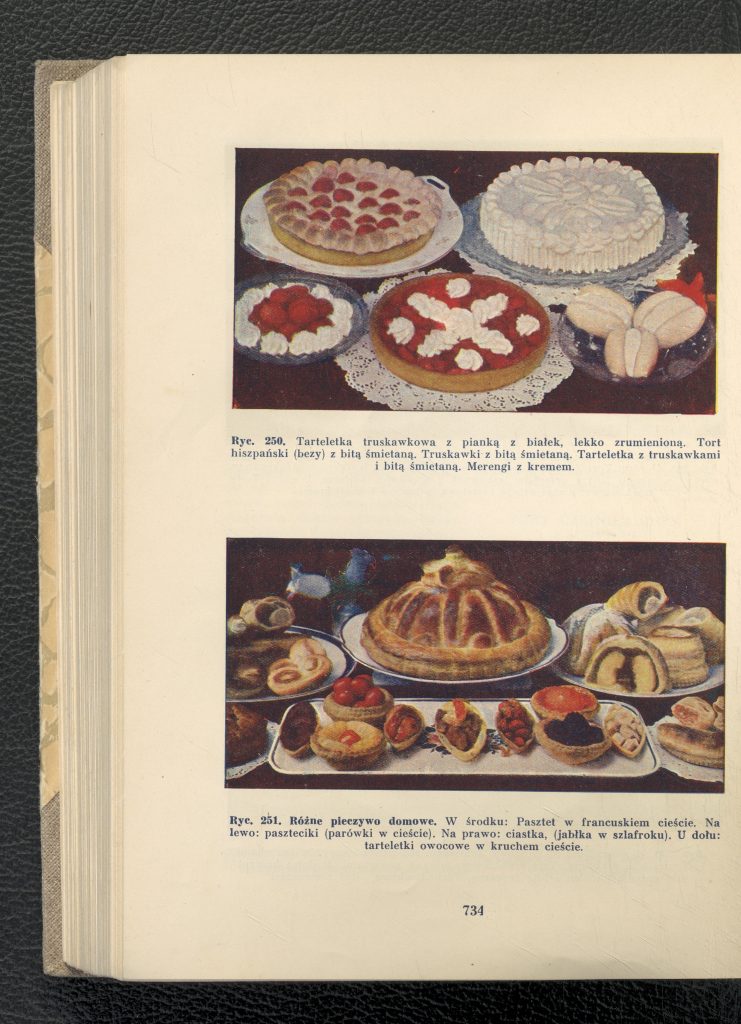 fragment książki kucharskiej ze zdjęciami potraw