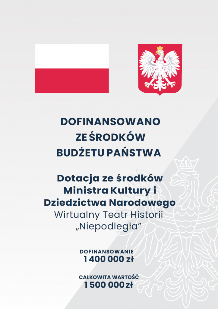 plakat informujący o dofinansowaniu z budżetu państwa