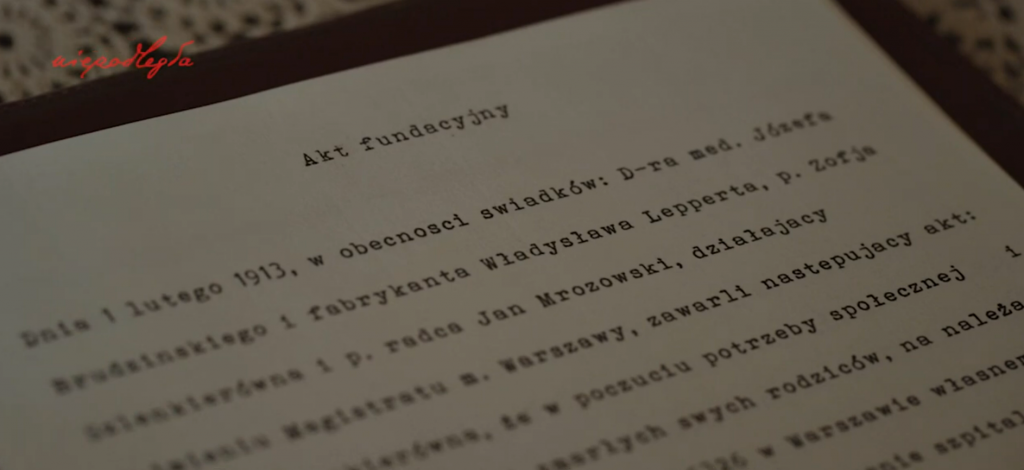 fragment dokumentu aktu fundacyjnego
