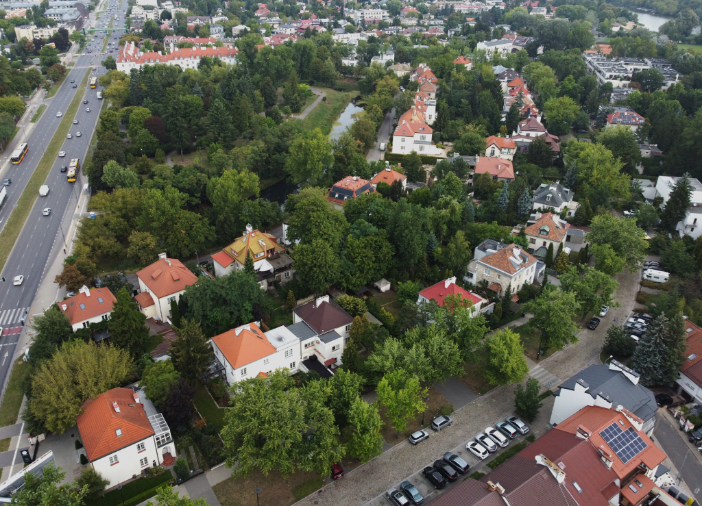 widok osiedla z lotu ptaka