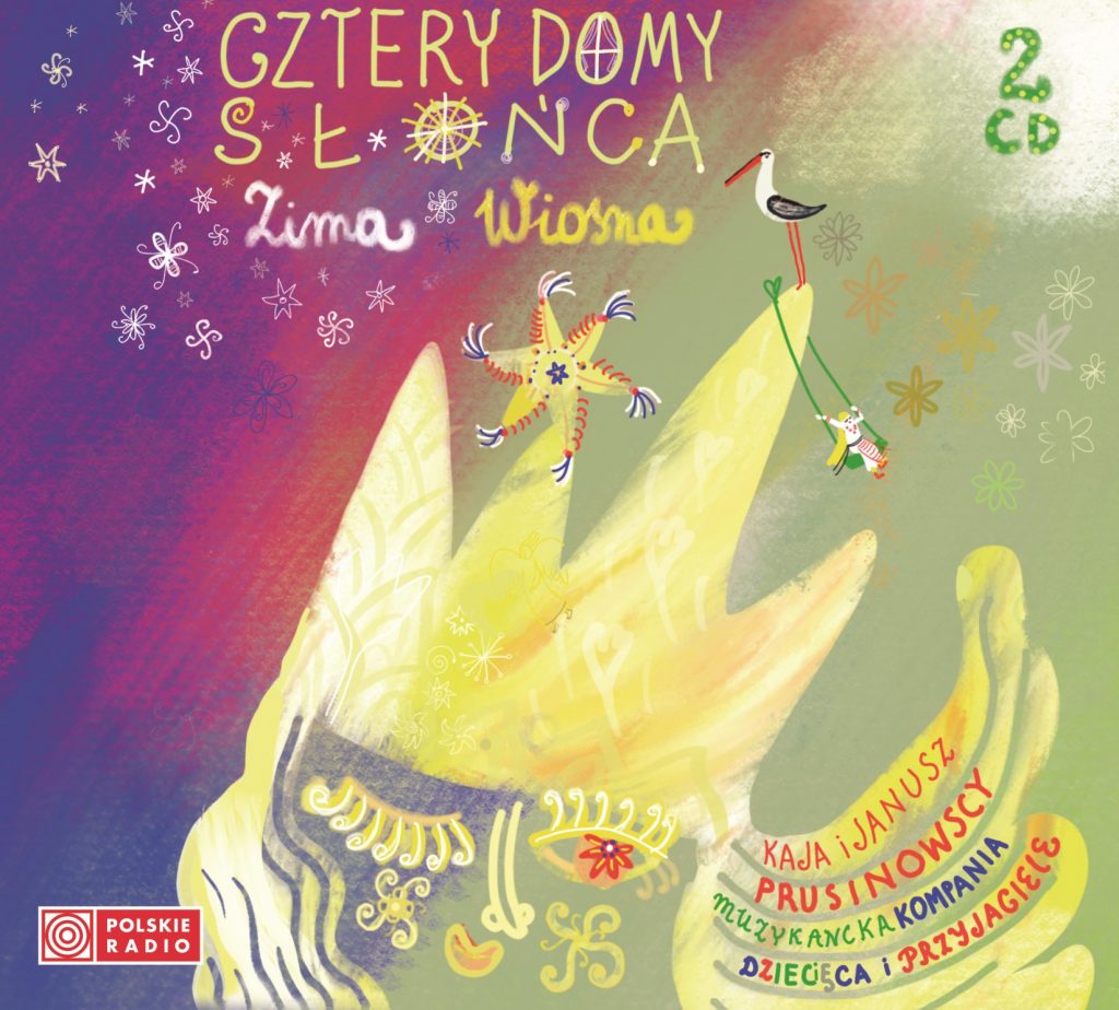 okładka płyty „Cztery domy słońca. Zima i Wiosna” - muzyka tradycyjna dla dzieci