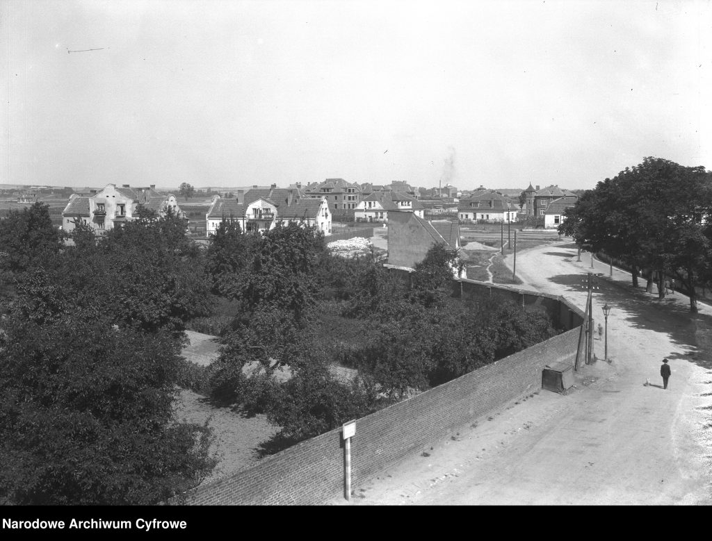 widok z góry na osiedle oficerskie w Krakowie