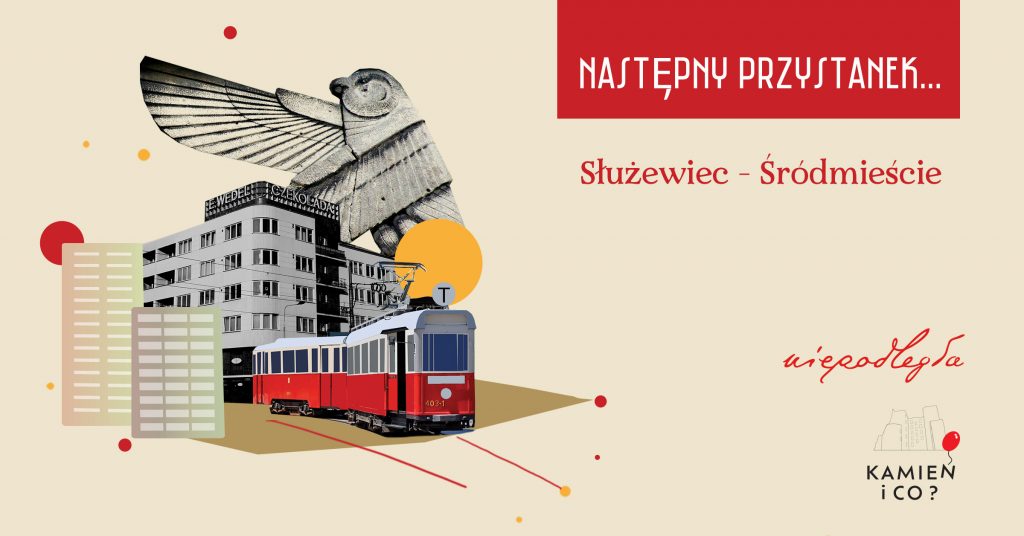 banerek reklamujący przejazd na trasie bielany-grochow