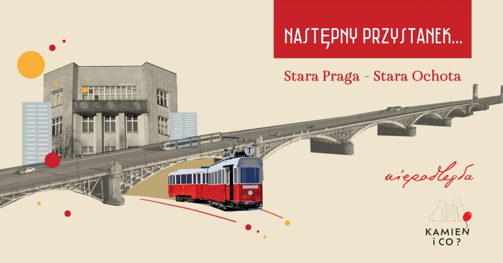 banerek reklamujący przejazd na trasie bielany-grochow