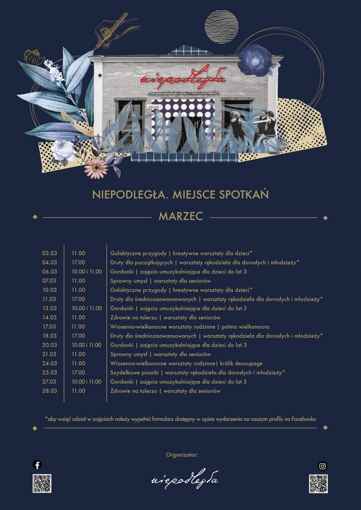 plakat z programem Niepodległa. Miejsce Spotkań