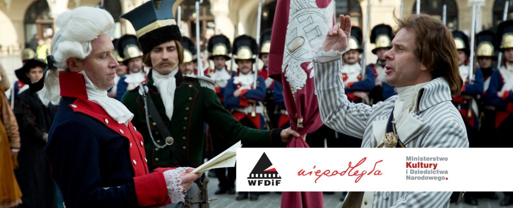 fotos z planu pokazujcy odtworzenie przysięgi Kościuszki